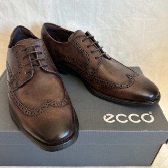 NIB! Ecco Mens Melbourne Lace Tie Casual Dress Oxfords 621664 Cocoa Brown Size10 main image 10